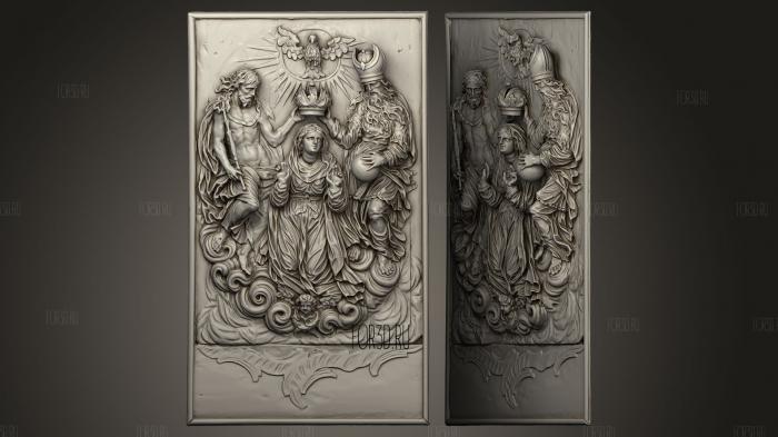 Coronation of Mary stl model for CNC